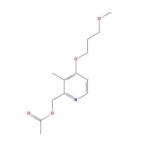 2-(ACETOXYMETHYL)4-(3-METHOXYPROPOXY)-3-METHYLPYRIDINE (CAS: 117977-19-2) - Chemical Structure and Molecular Formula 