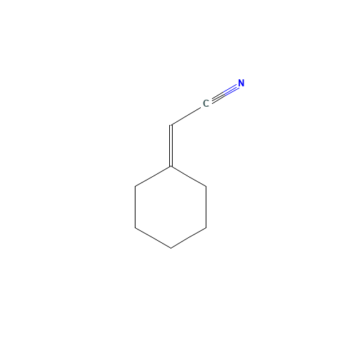 cyclohexylideneacetonitrile (CAS: 4435-18-1) - Chemical Structure and Molecular Formula 