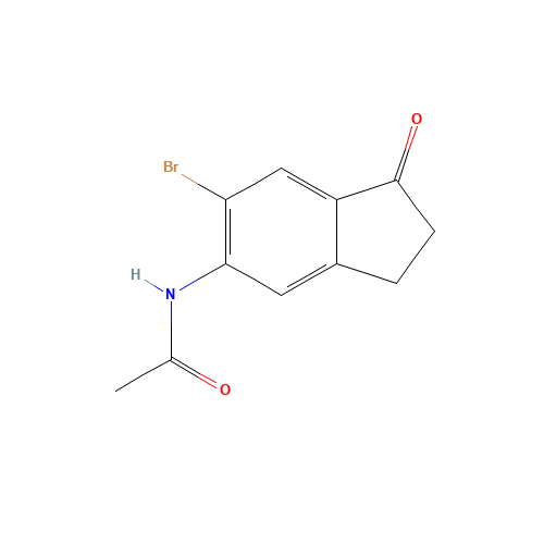 N-(6-BROMO-2,3-DIHYDRO-1-OXO-1H-INDEN-5-YL)ACETAMIDE (CAS: 158205-18-6) - Chemical Structure and Molecular Formula 
