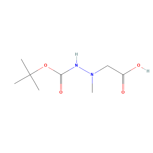 Hydrazinecarboxylic acid,2-(carboxymethyl)-2-methyl-,1-(1,1-dimethylethyl) (CAS: 142683-66-7) - Chemical Structure and Molecular Formula 