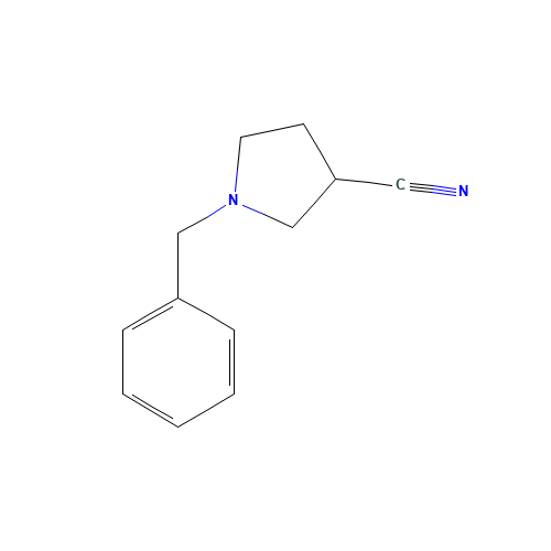 1-BENZYL-PYRROLIDINE-3-CARBONITRILE (CAS: 10603-52-8) - Chemical Structure and Molecular Formula 