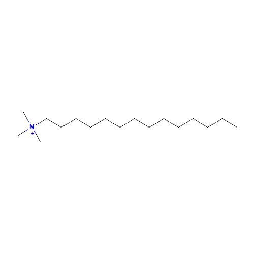 trimethyltetradecylammonium (CAS: 10182-92-0) - Chemical Structure and Molecular Formula 