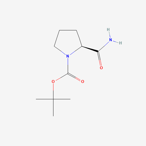D-1-N-Boc-prolinamide (CAS: 35150-07-3) - Chemical Structure and Molecular Formula 
