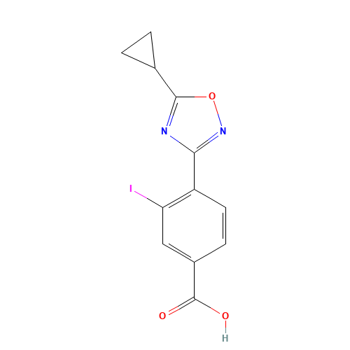 4-(5-cyclopropyl-1,2,4-oxadiazol-3-yl)-3-iodobenzoic acid (CAS: 1131622-48-4) - Related Chemical Product
