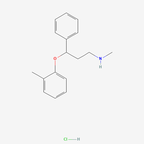 N-METHYL-GAMMA-(2-METHYLPHENOXY)BENZENEPROPANAMINE HYDROCHLORIDE (CAS: 82857-40-7) - Chemical Structure and Molecular Formula 