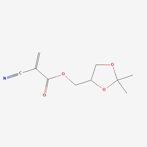 2-Cyano-2-propenoic acid (2,2-dimethyl-1,3-dioxolan-4-yl)methyl ester (CAS: 66470-69-7) - Chemical Structure and Molecular Formula 
