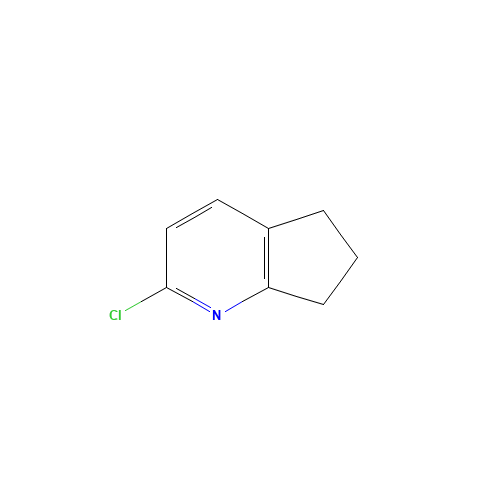 2-chloro-6,7-dihydro-5H-cyclopenta[b]pyridine (CAS: 117890-55-8) - Chemical Structure and Molecular Formula 