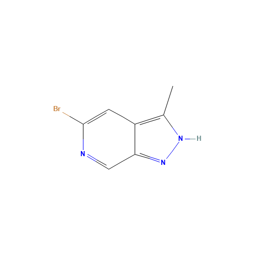 5-Bromo-3-methyl-1H-pyrazolo[3,4-c]pyridine (CAS: 929617-30-1) - Chemical Structure and Molecular Formula 