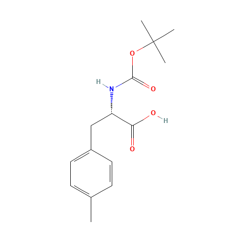 BOC-L-4-Methylphe (CAS: 80102-26-7) - Chemical Structure and Molecular Formula 