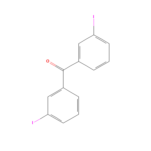 3,3'-Diiodobenzophenone (CAS: 25186-99-6) - Chemical Structure and Molecular Formula 