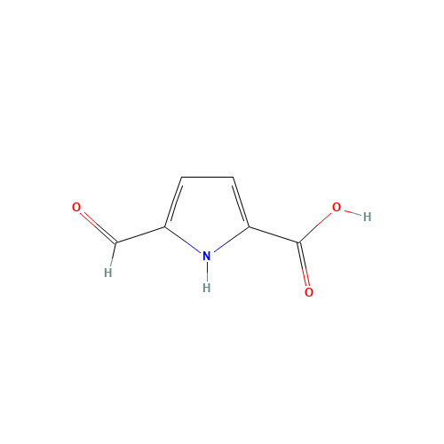 5-Formyl-1H-pyrrole-2-carboxylic acid (CAS: 7126-51-4) - Chemical Structure and Molecular Formula 