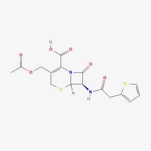 (6R,7R)-3-(Acetoxymethyl)-8-oxo-7-(2-(thiophen-2-yl)acetamido)-5-thia-1-aza-bicyclo[4.2.0]oct-2-ene-2-carboxylic acid (CAS: 153-61-7) - Related Chemical Product