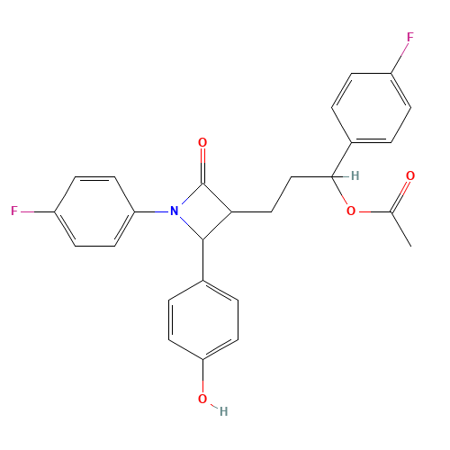 2-Azetidinone,3-[(3S)-3-(acetyloxy)-3-(4-fluorophenyl)propyl]-1-(4-fluorophenyl)-4-(4-hydroxyphenyl)-,(3R,4S)- (CAS: 190448-46-5) - Related Chemical Product