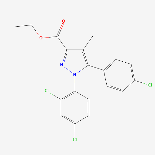 1H-Pyrazole-3-carboxylic acid,5-(4-chlorophenyl)-1-(2,4-dichlorophenyl)-4-methyl-,ethyl ester (CAS: 158941-22-1) - Related Chemical Product