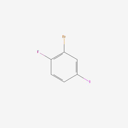 2-BROMO-1-FLUORO-4-IODOBENZENE (CAS: 811842-30-5) - Chemical Structure and Molecular Formula 