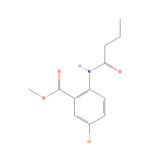 methyl 5-bromo-2-butyramidobenzoate (CAS: 452349-54-1) - Chemical Structure and Molecular Formula 
