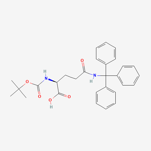 N-Boc-N'-trityl-L-glutamine (CAS: 132388-69-3) - Chemical Structure and Molecular Formula 