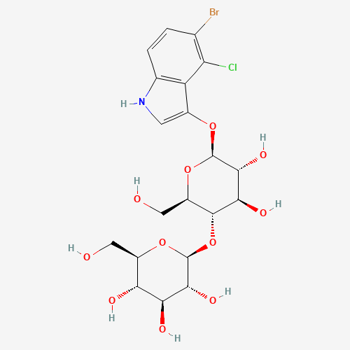 5-BROMO-4-CHLORO-3-INDOLYL BETA-D-CELLOBIOSIDE (CAS: 177966-52-8) - Chemical Structure and Molecular Formula 