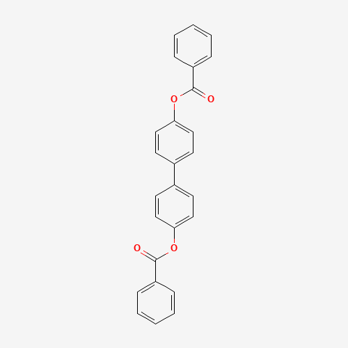 4,4'-DIBENZOYLOXYBIPHENYL (CAS: 60469-90-1) - Chemical Structure and Molecular Formula 