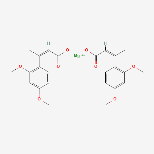 Bis[(Z)-3-(2,4-dimethoxyphenyl)-2-butenoic acid]magnesium salt (CAS: 54283-65-7) - Chemical Structure and Molecular Formula 