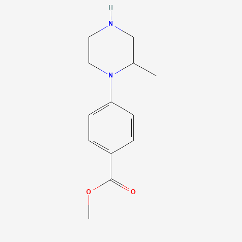 methyl 4-(2-methylpiperazin-1-yl)benzoate (CAS: 1131622-59-7) - Chemical Structure and Molecular Formula 
