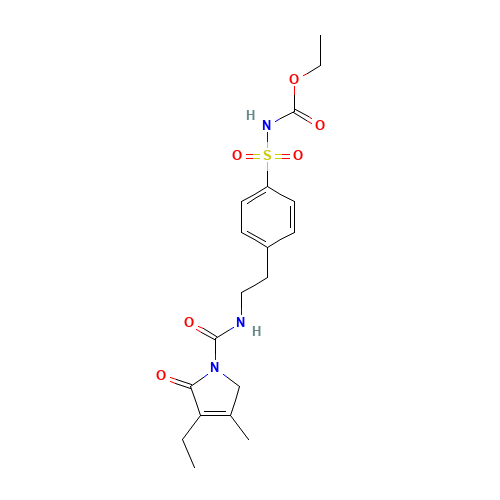 [[4-[2-[[(3-Ethyl-2,5-dihydro-4-methyl-2-oxo-1H-pyrrol-1-yl)carbonyl]amino]ethyl]phenyl]sulfonyl]-carbamic acid ethyl ester (CAS: 318515-70-7) - Related Chemical Product