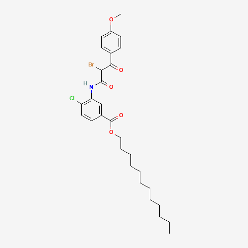 dodecyl 3-(2-bromo-3-(4-methoxyphenyl)-3-oxopropanamido)-4-chlorobenzoate (CAS: 70950-46-8) - Related Chemical Product