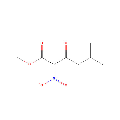 methyl 5-methyl-2-nitro-3-oxohexanoate (CAS: 1184917-62-1) - Chemical Structure and Molecular Formula 