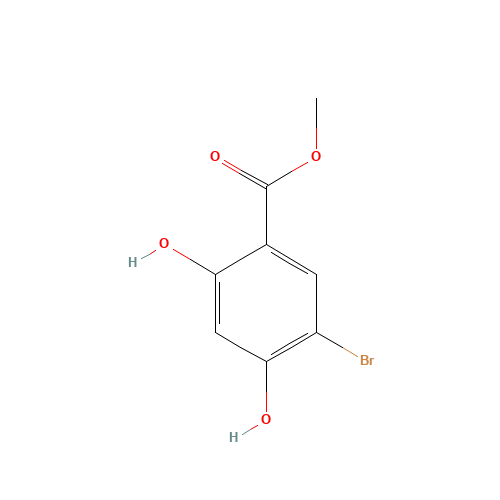 5-BROMO-2,4-DIHYDROXYBENZOIC ACID METHYL ESTER (CAS: 98437-43-5) - Chemical Structure and Molecular Formula 