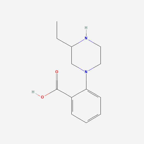 1-(2-carboxyphenyl)-3-ethyl-piperazine (CAS: 1131622-38-2) - Chemical Structure and Molecular Formula 