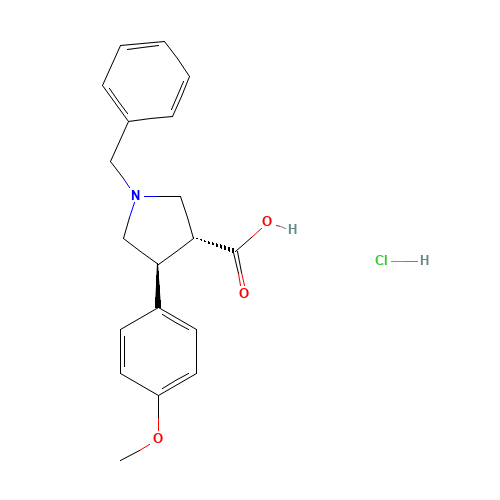 1-BENZYL-4-(4-METHOXY-PHENYL)-PYRROLIDINE-3-CARBOXYLIC ACID HYDROCHLORIDE (CAS: 698359-62-5) - Related Chemical Product