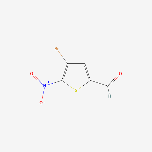 4-BROMO-5-NITROTHIOPHENE-2-CARBOXALDEHYDE (CAS: 41498-07-1) - Chemical Structure and Molecular Formula 