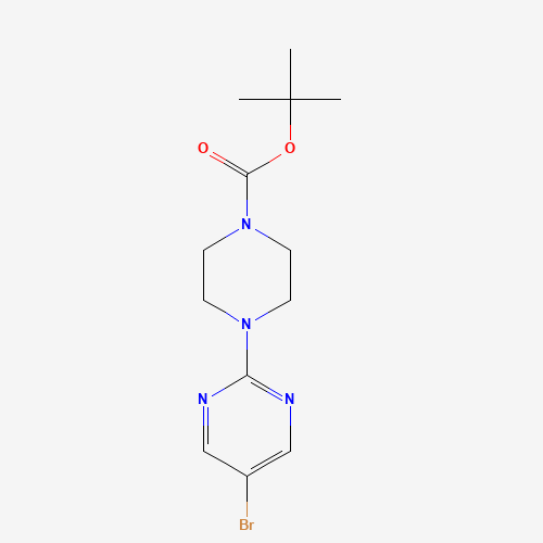 5-BROMO-2-(4-BOC-PIPERAZIN-1-YL)PYRIMIDINE (CAS: 374930-88-8) - Chemical Structure and Molecular Formula 