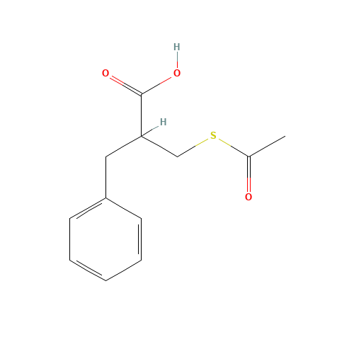 2-[(Acetylthio)methyl]-phenylpropionic acid (CAS: 91702-98-6) - Chemical Structure and Molecular Formula 