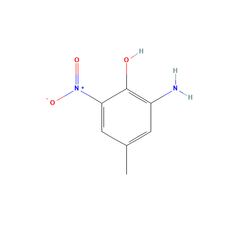 2-Amino-6-nitro-p-cresol (CAS: 6265-07-2) - Chemical Structure and Molecular Formula 