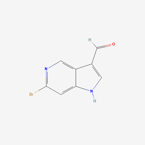 6-bromo-1H-pyrrolo[3,2-c]pyridine-3-carbaldehyde (CAS: 1000341-75-2) - Chemical Structure and Molecular Formula 
