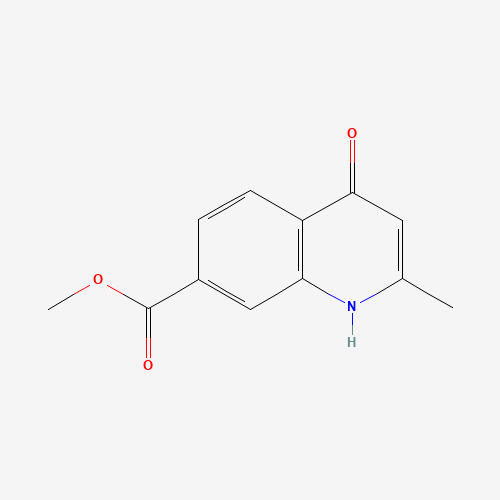 methyl 4-hydroxy-2-methylquinoline-7-carboxylate (CAS: 1150618-19-1) - Chemical Structure and Molecular Formula 
