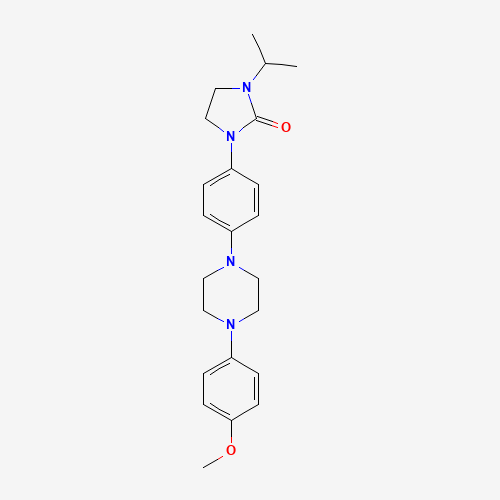 1-[4-[4-(4-Methoxyphenyl)-1-piperazinyl]phenyl]-3-(1-methylethyl)-2-imidazolidinone (CAS: 95182-50-6) - Chemical Structure and Molecular Formula 