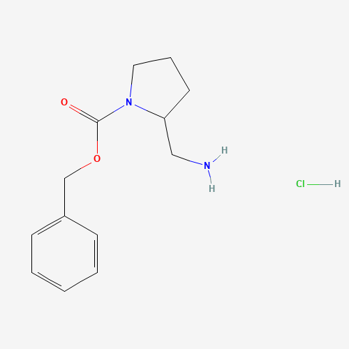 benzyl 2-(aminomethyl)pyrrolidine-1-carboxylate hydrochloride (CAS: 119020-00-7) - Chemical Structure and Molecular Formula 