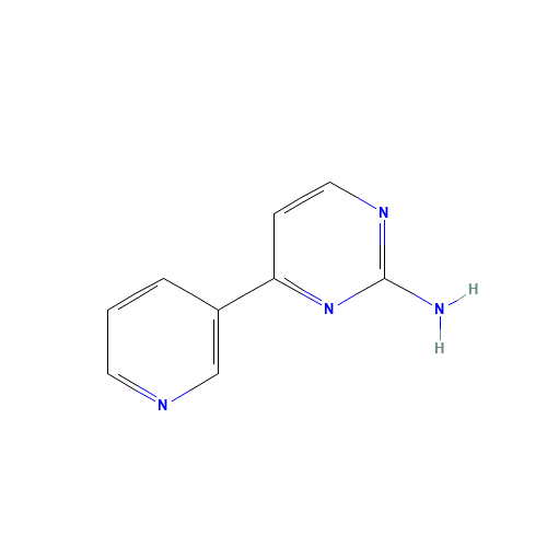 4-(3-Pyridinyl)-2-aminopyrimidine (CAS: 66521-66-2) - Chemical Structure and Molecular Formula 