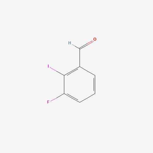 3-FLUORO-2-IODOBENZALDEHYDE (CAS: 905808-02-8) - Chemical Structure and Molecular Formula 