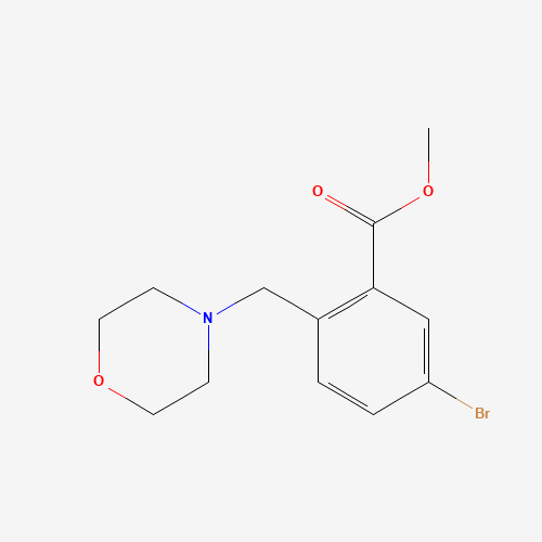 methyl 5-bromo-2-(morpholinomethyl)benzoate (CAS: 1131587-90-0) - Chemical Structure and Molecular Formula 