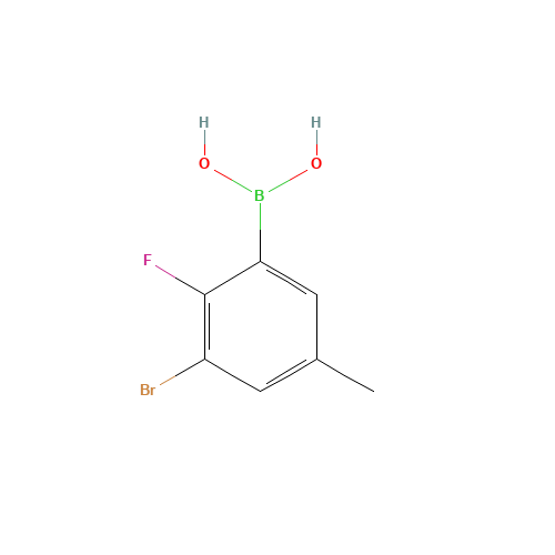 3-Borono-5-bromo-4-fluorotoluene (CAS: 957066-00-1) - Chemical Structure and Molecular Formula 