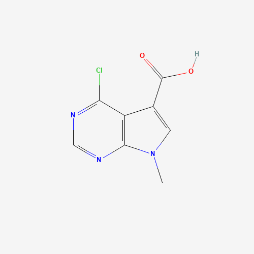 4-Chloro-7-methyl-7H-pyrrolo[2,3-d]pyrimidine-5-carboxylic acid (CAS: 1069473-61-5) - Chemical Structure and Molecular Formula 