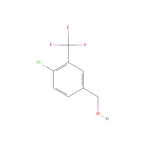 4-CHLORO-3-(TRIFLUOROMETHYL)BENZYL ALCOHOL (CAS: 65735-71-9) - Chemical Structure and Molecular Formula 