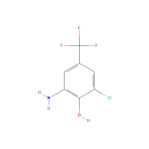 2-AMINO-6-CHLORO-4-(TRIFLUOROMETHYL)PHENOL (CAS: 78068-81-2) - Chemical Structure and Molecular Formula 