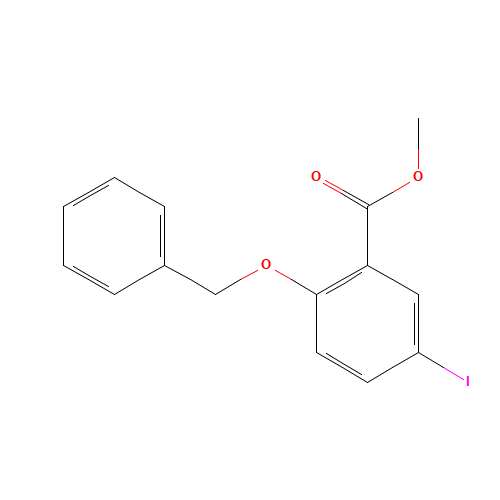 methyl 2-(benzyloxy)-5-iodobenzoate (CAS: 146335-26-4) - Chemical Structure and Molecular Formula 