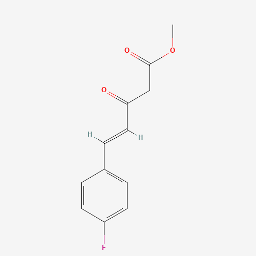 (E)-methyl 5-(4-fluorophenyl)-3-oxopent-4-enoate (CAS: 144224-15-7) - Chemical Structure and Molecular Formula 