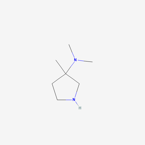 N,N,3-TRIMETHYLPYRROLIDIN-3-AMINE (CAS: 947149-88-4) - Chemical Structure and Molecular Formula 
