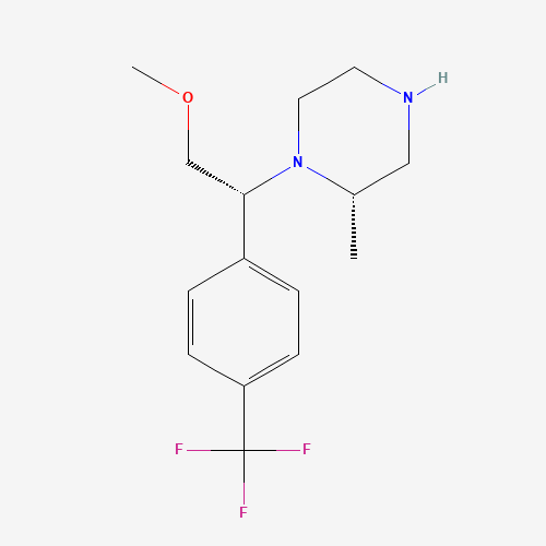 (S)-1-((R)-2-methoxy-1-(4-(trifluoromethyl)phenyl)ethyl)-2-methylpiperazine (CAS: 612494-07-2) - Chemical Structure and Molecular Formula 